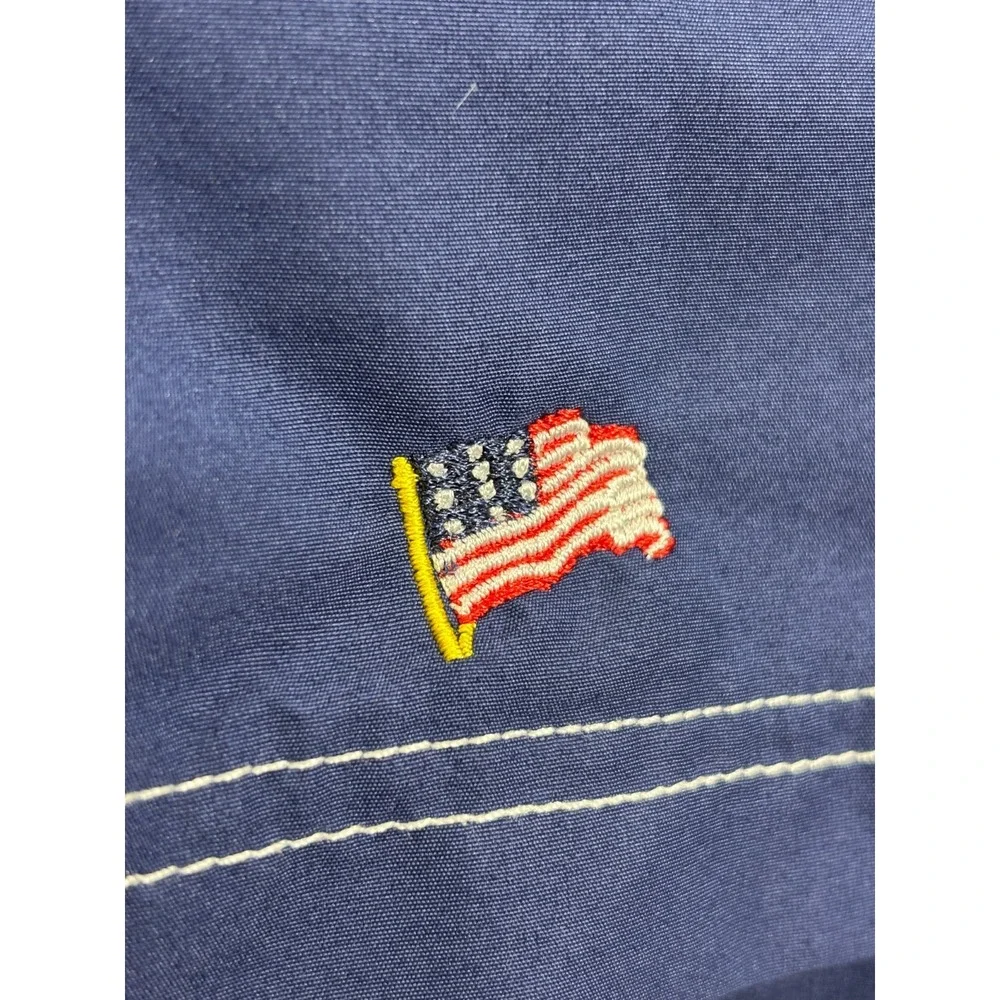 Land's End Men's Patriotic American Flag Swimsuit 250 4th of July Size L 36-38